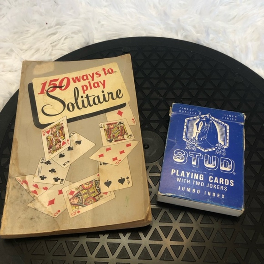 Vintage Stud Playing Cards & 1950s Solitaire Games  Book